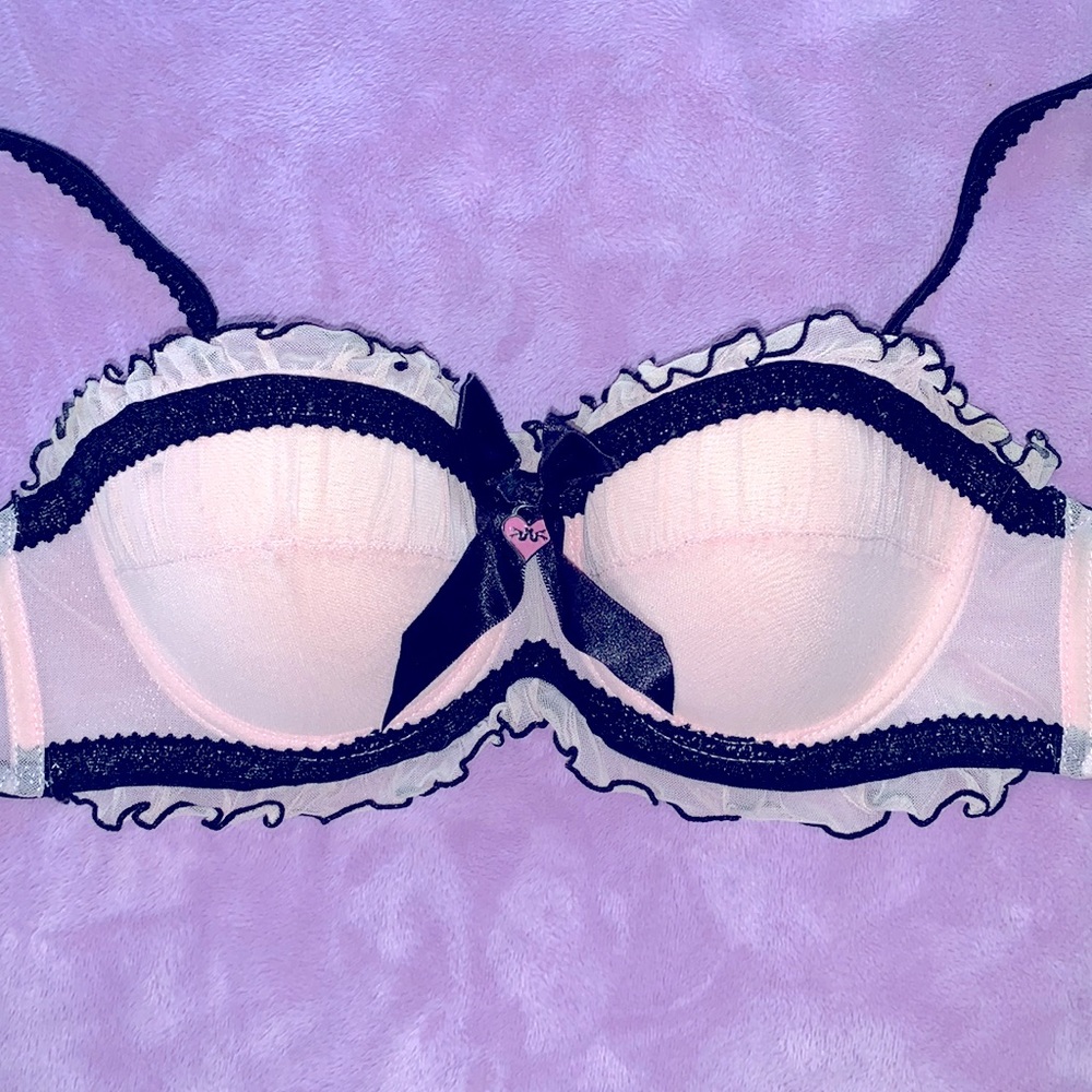 Vintage White Playboy Victorian Style Bra Gem
